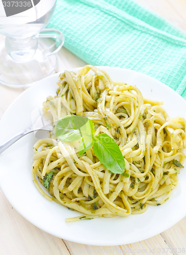 Image of pasta with pesto