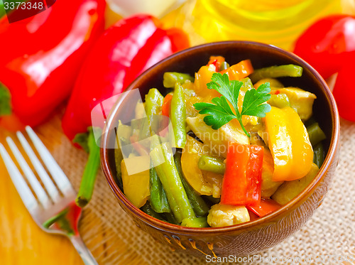 Image of Fresh vegetable stew in the bowl