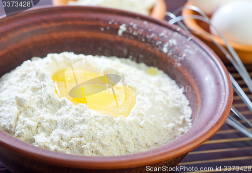Image of flour and eggs