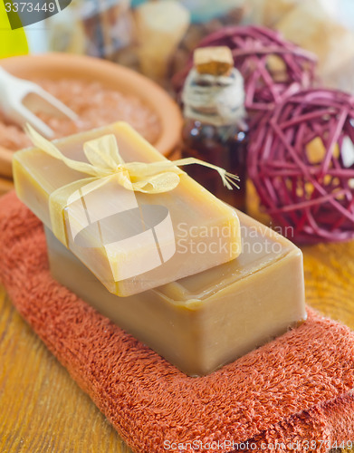 Image of soap and towels