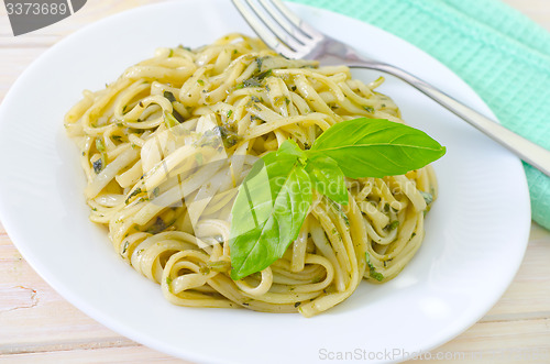 Image of pasta with pesto