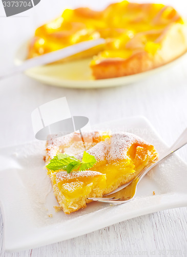 Image of pie with peach