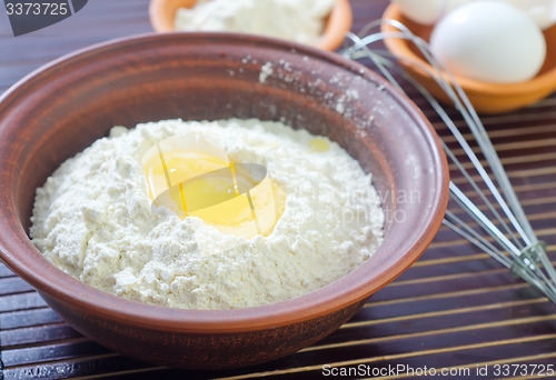 Image of flour and eggs