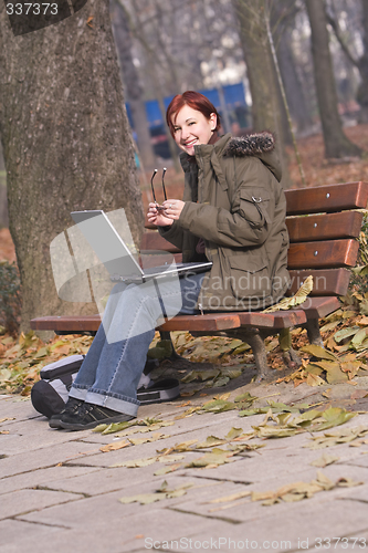 Image of Smiling redheaded girl