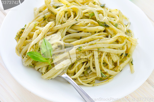 Image of pasta with pesto