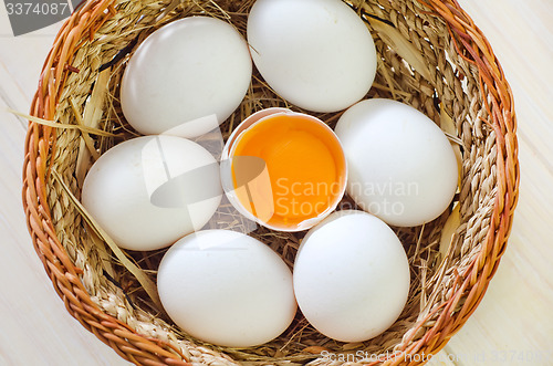 Image of raw eggs