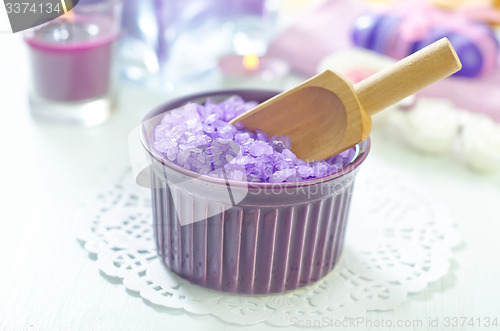Image of sea salt, soap and candle