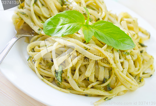 Image of pasta with pesto