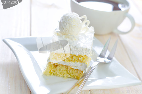 Image of Cake with coffee