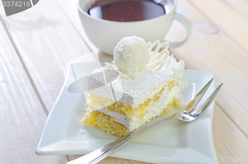Image of Cake with coffee