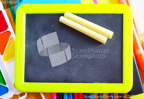 Image of black board and chalk