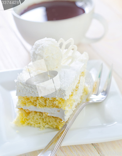 Image of Cake with coffee