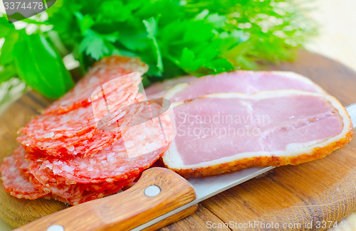 Image of salami and ham