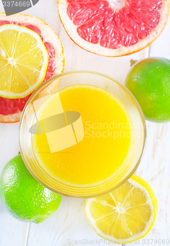 Image of juice with fruit