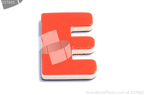 Image of alphabet e on white background