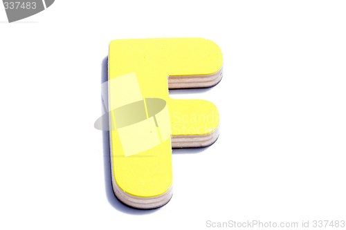 Image of alphabet f on white background