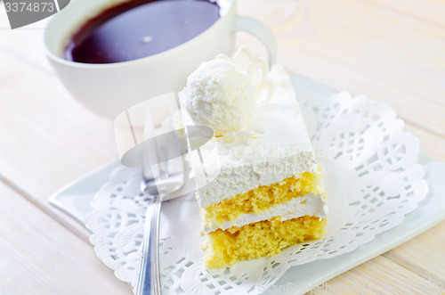 Image of Cake with coffee