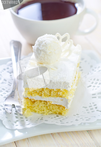 Image of Cake with coffee
