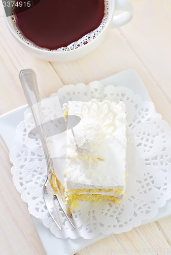 Image of Cake with coffee
