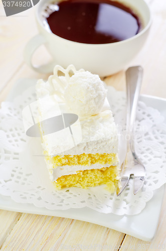 Image of Cake with coffee