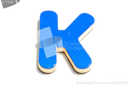 Image of alphabet k on white background