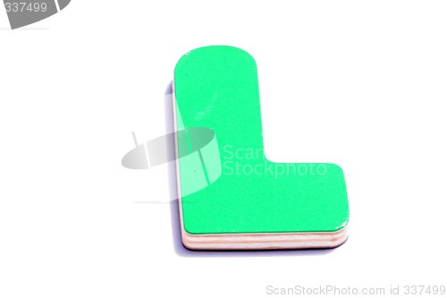 Image of alphabet l on white background