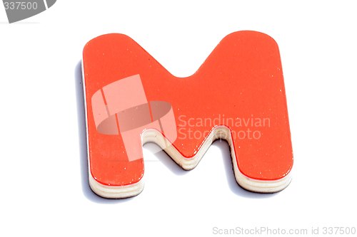 Image of alphabet m on white background