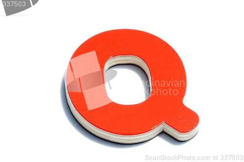 Image of alphabet q on white background