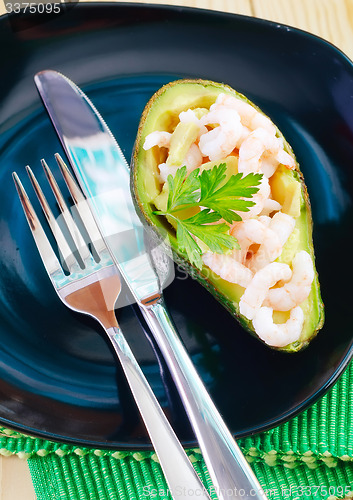 Image of shrims in avocado