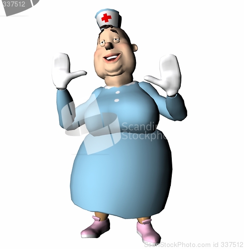 Image of 3d illustration of a nurse