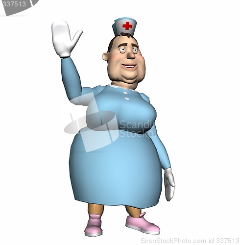 Image of 3d illustration of a nurse