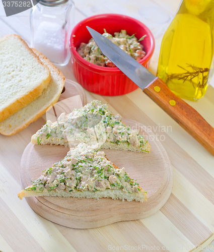 Image of bread with liver of cob