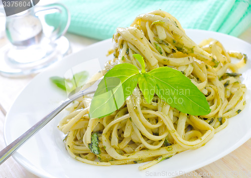 Image of pasta with pesto