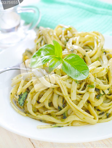 Image of pasta with pesto