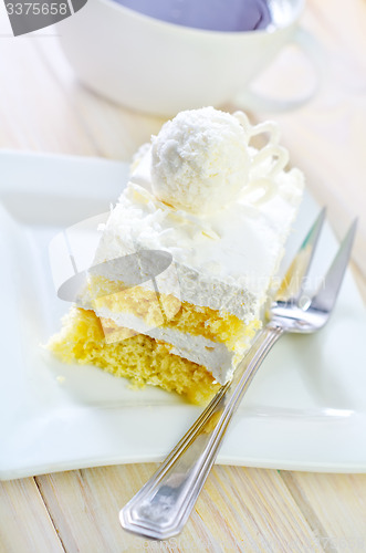 Image of Cake with coffee