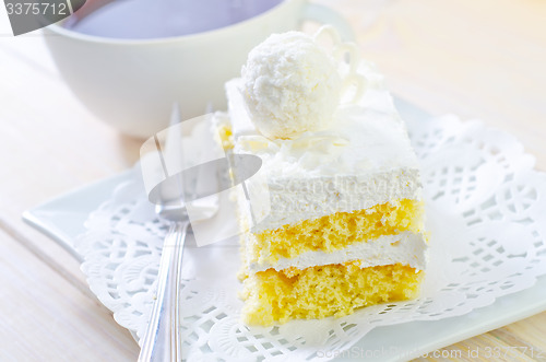 Image of Cake with coffee