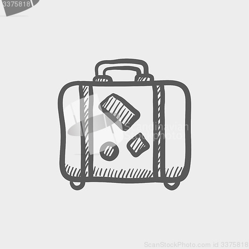 Image of Travel luggage sketch icon