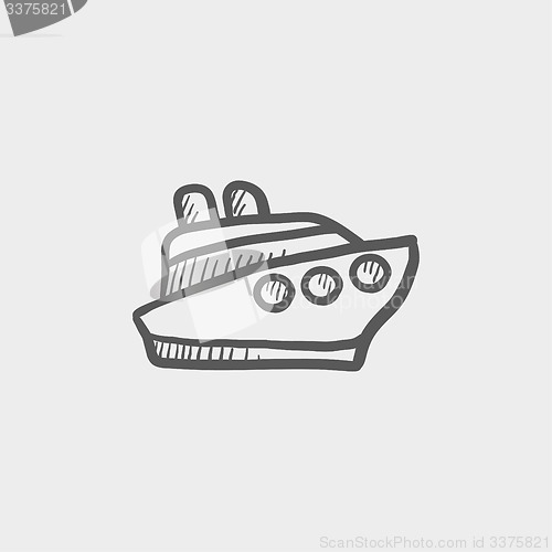 Image of Cruise ship sketch icon