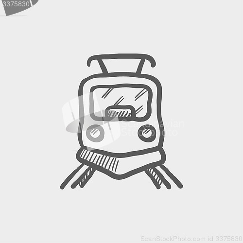 Image of Front view of train sketch icon