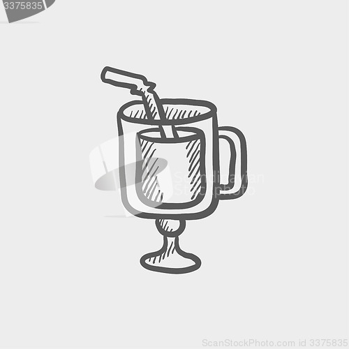 Image of Lime juice sketch icon