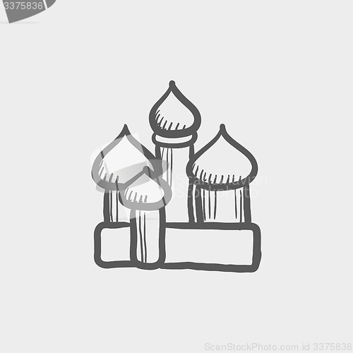 Image of Saint Basil cathedral sketch icon