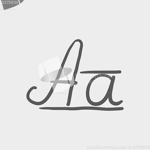 Image of Cursive letter a sketch icon