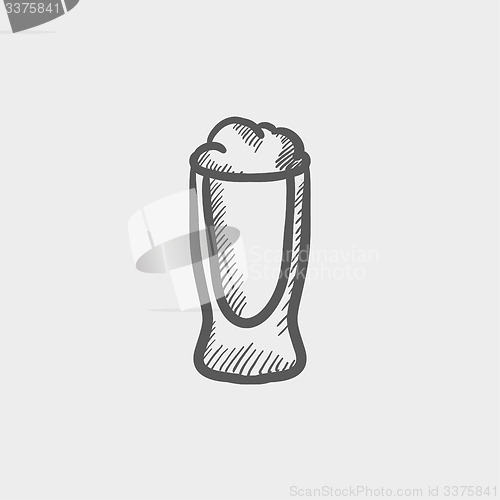 Image of Glass of beer sketch icon