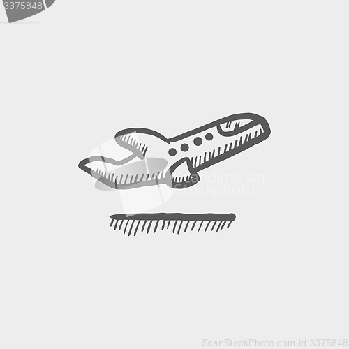 Image of Airplane takeoff  sketch icon