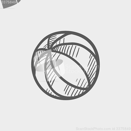 Image of Beach ball sketch icon