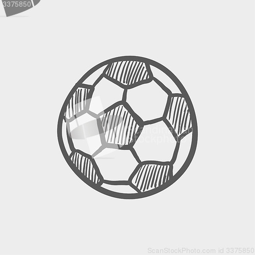 Image of Soccer ball sketch icon