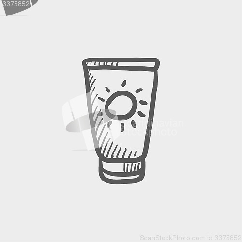 Image of Summer beach glass sketch icon