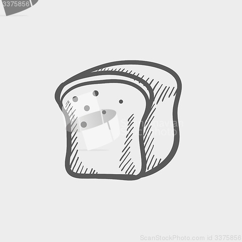 Image of Small sized loaf bread sketch icon