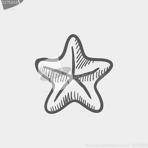 Image of Starfish sketch icon