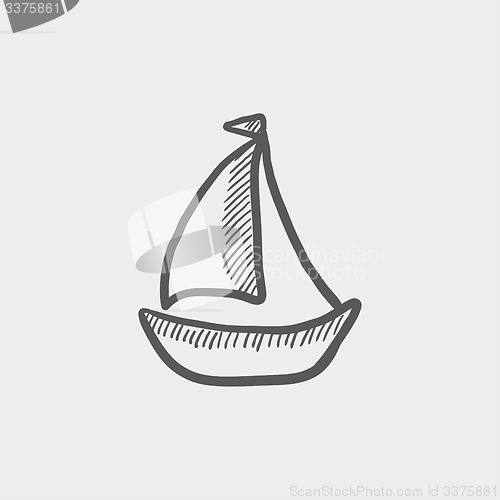 Image of Sailboat sketch icon